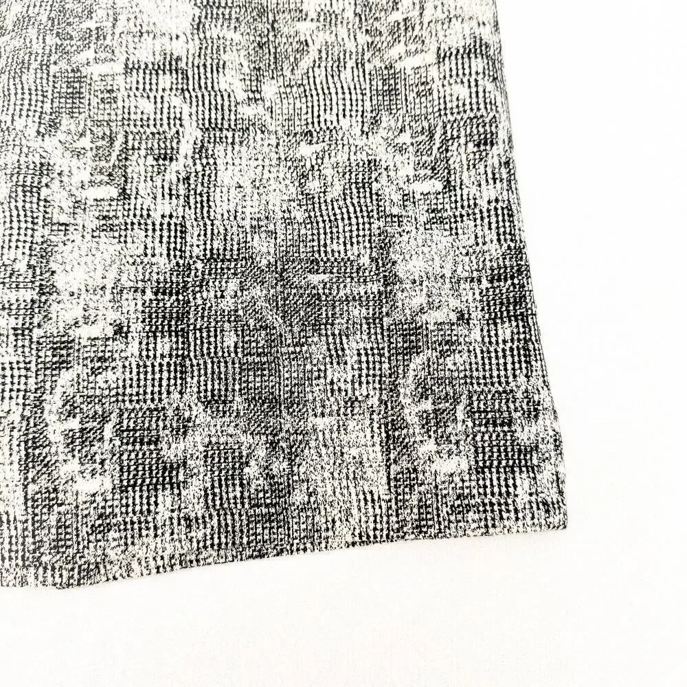 MM LaFleur Patterned Crosshatch Pencil Straight Skirt Back Slit Size 0